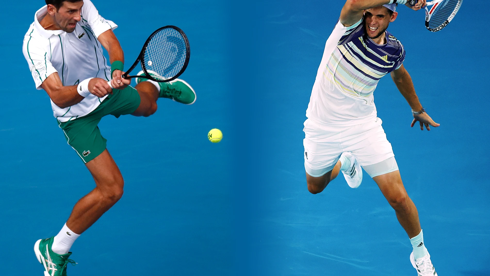 Novak Djokovic y Dominic Thiem disputan la final del Open de Australia Novak Djokovic y Dominic Thiem disputan la final del Open de Australia
