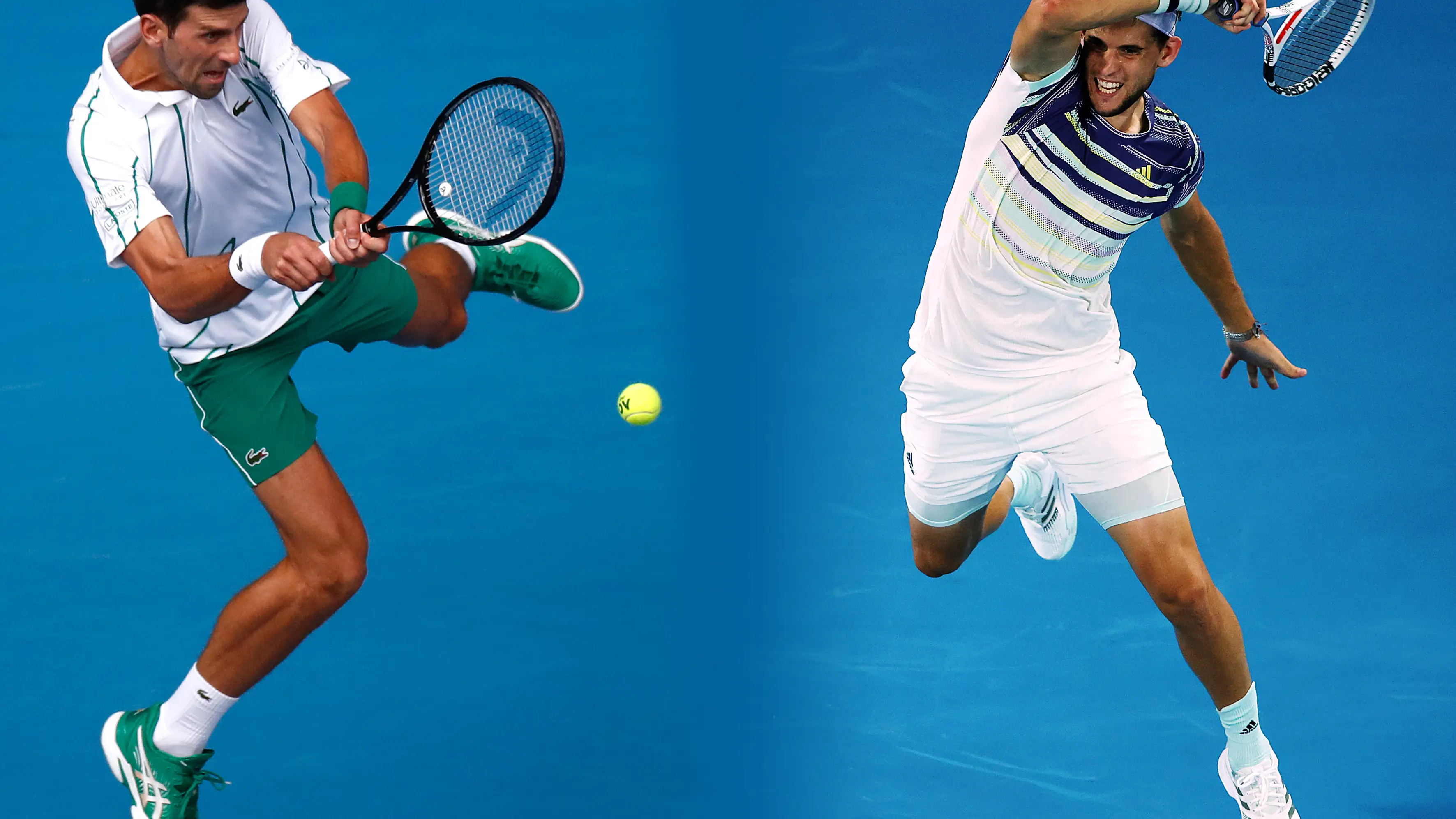 Novak Djokovic y Dominic Thiem disputan la final del Open de Australia Novak Djokovic y Dominic Thiem disputan la final del Open de Australia