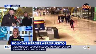 Increíbles imágenes que muestran cómo tres policías le salvan la vida a una bebé que se estaba ahogando