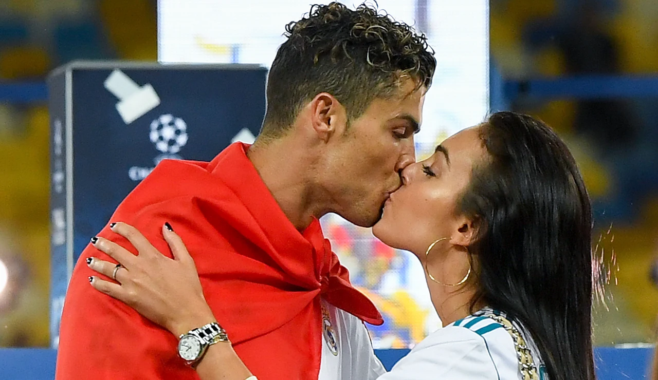 Cristiano Ronaldo y Georgina tras la final de la Champions en 2018