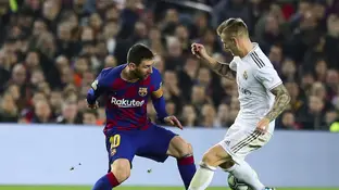 Leo Messi y Toni Kroos. Leo Messi y Toni Kroos.