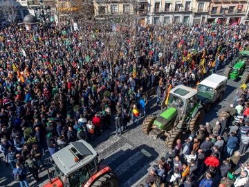 Protesta de los agricultores en Toledo