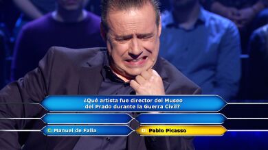 El arte deja a Enrique Chicote al borde del abismo antes de asegurar los 1.500 euros en '¿Quién quiere ser millonario?' 