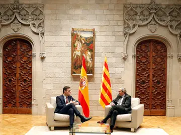 Sánchez y Torra, durante su reunión Sánchez y Torra, durante su reunión