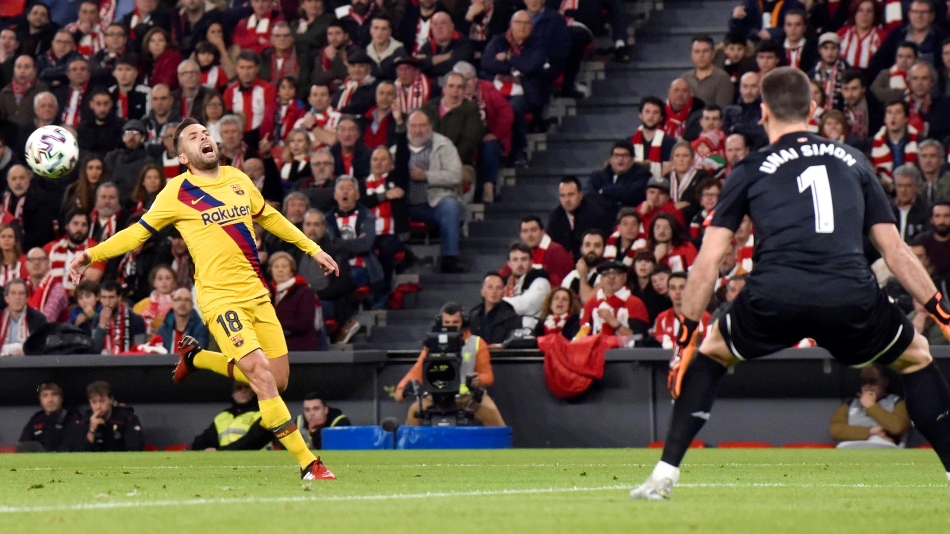 Jordi Alba, durante el partido contra el Athletic Jordi Alba, durante el partido contra el Athletic