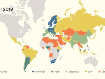 Mapa del nivel de inglés en el mundo