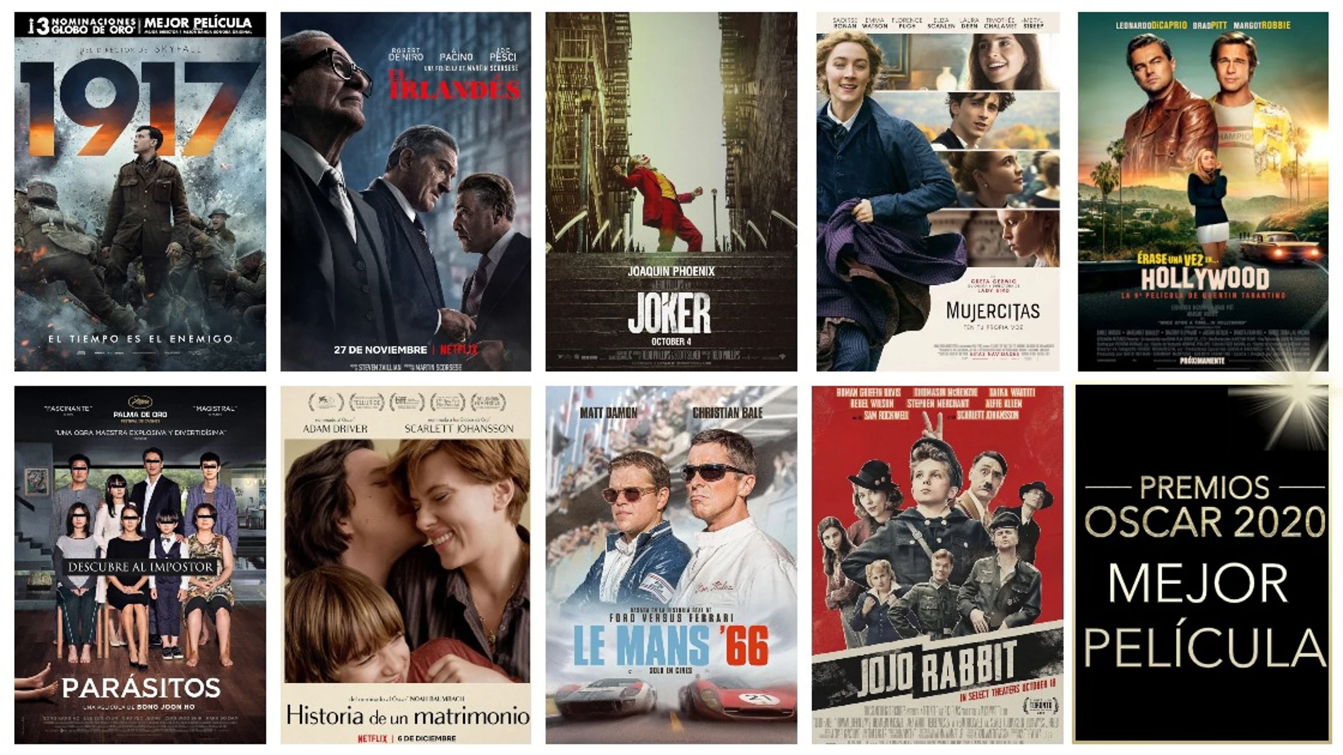 Premios Oscar 2020: Nominadas a mejor película en los Oscar Premios Oscar 2020: Nominadas a mejor película en los Oscar