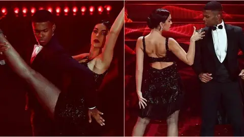 Georgina Rodriguez bailando un tango en el Festival de San Remo Georgina Rodriguez bailando un tango en el Festival de San Remo