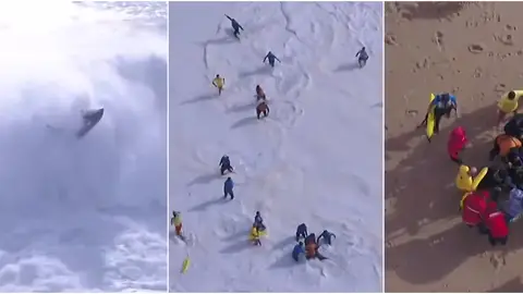 El terrible accidente de Alex Botelho en Nazaré El terrible accidente de Alex Botelho en Nazaré