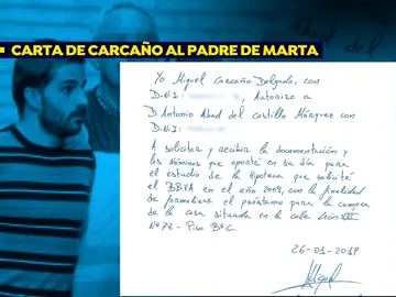 La carta de Miguel Carcaño al padre de Marta del Castillo La carta de Miguel Carcaño al padre de Marta del Castillo