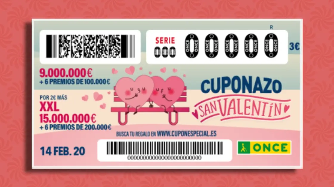 Cuponazo San Valentín 2020: Premios del sorteo del Cuponazo de San Valentín de la ONCE 2020 Cuponazo San Valentín 2020