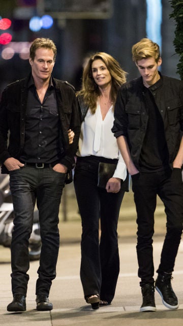 Cindy Crawford, su marido Rande Gerber y su hijo Presley