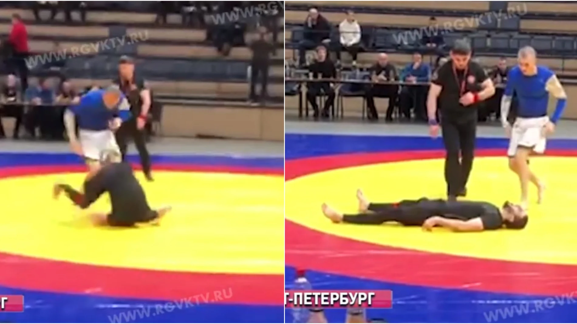 El momento de la grave lesión de Aliev Payzutdin El momento de la grave lesión de Aliev Payzutdin