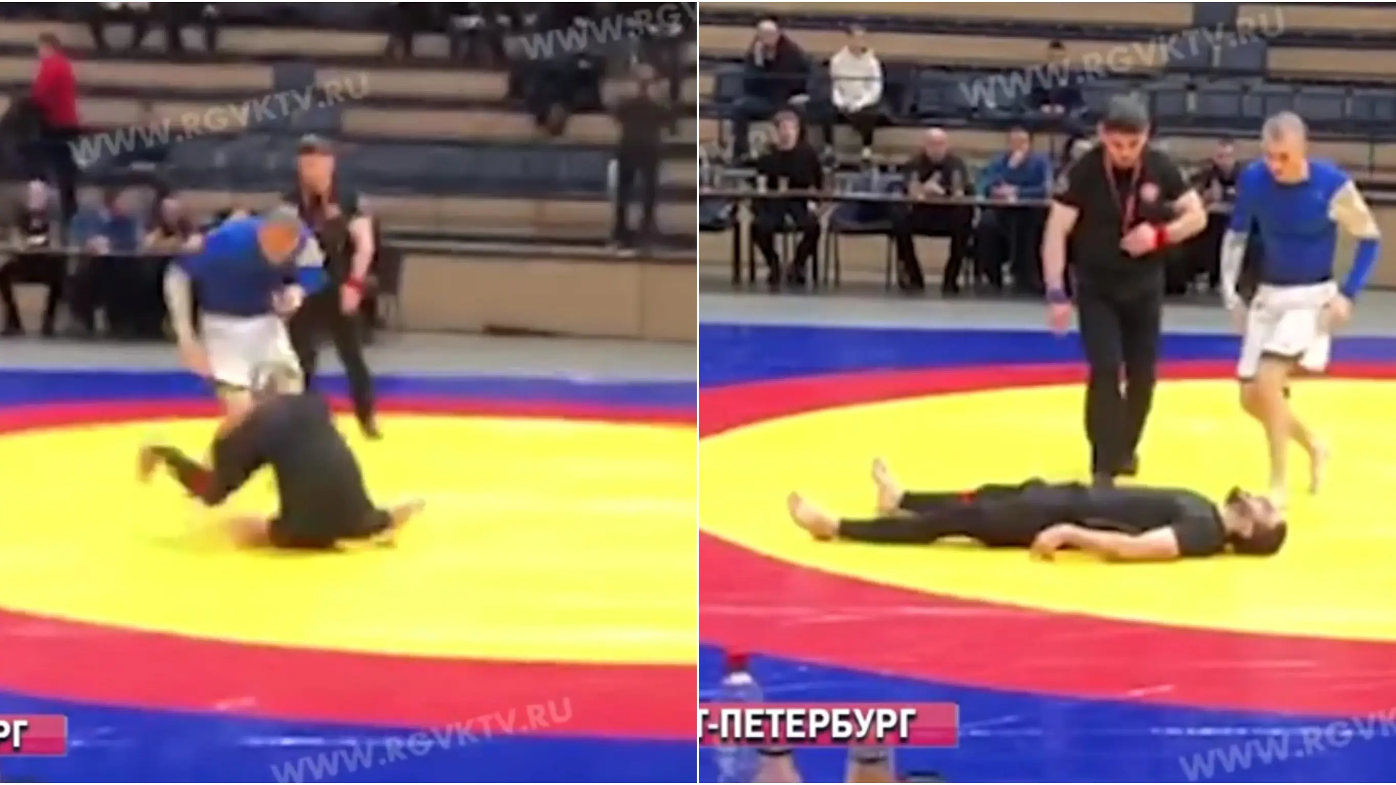 El momento de la grave lesi&oacute;n de Aliev Payzutdin