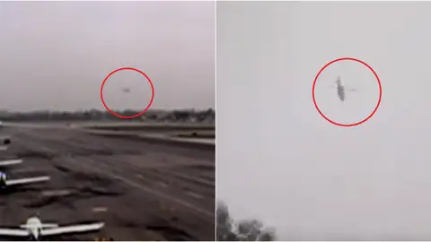 El helicóptero de Kobe Bryant, en el aire El helicóptero de Kobe Bryant, en el aire