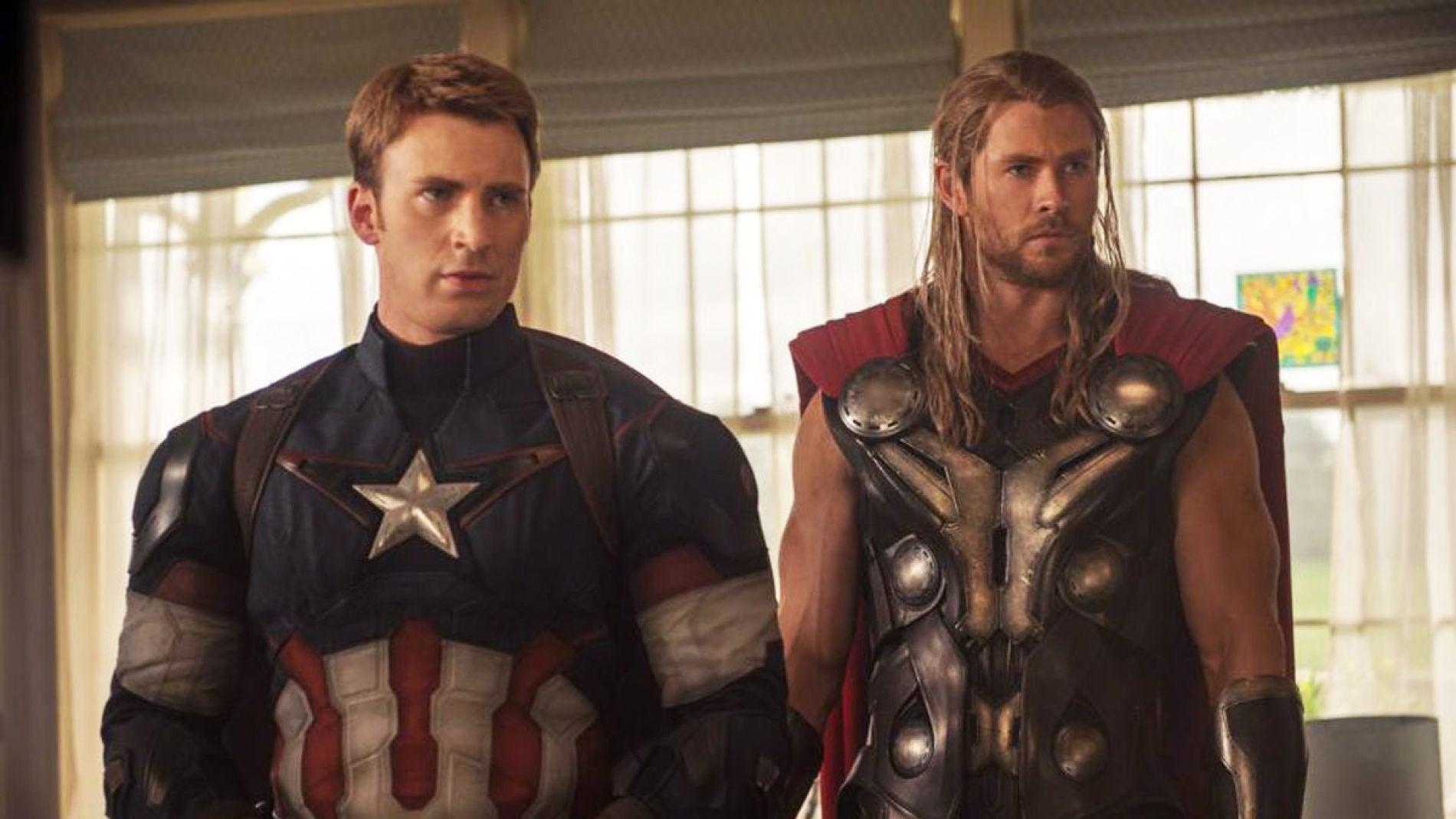 Capit&aacute;n Am&eacute;rica y Thor (Chris Evans y Chris Hemsworth)