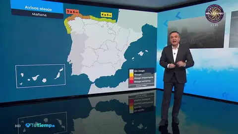 La AEMET activa el aviso naranja por riesgo importante de fenómenos costeros en el litoral noroeste del país La AEMET activa el aviso naranja por riesgo importante de fenómenos costeros en el litoral noroeste del país