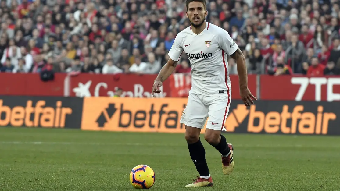 Carri&ccedil;o, en un partido del Sevilla F.C.