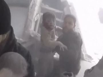 Rescate de tres niñas en Siria