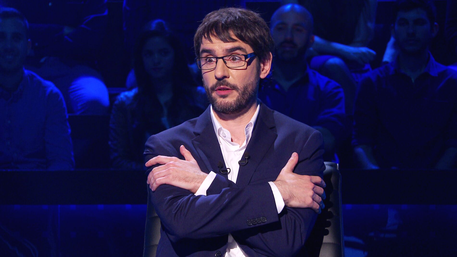 El llamativo gui&ntilde;o de Juanra Bonet a Jordi Hurtado y Carlos Sobera en '&iquest;Qui&eacute;n quiere ser millonario?' 