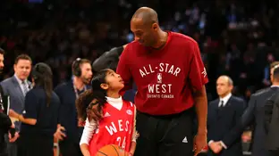 Kobe Bryant y su hija Gianna en en el All Star 2016 Kobe Bryant y su hija Gianna en en el All Star 2016
