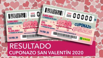 Cuponazo de San Valent&iacute;n 2020: Resultado y comprobar n&uacute;mero del sorteo del Cuponazo de San Valent&iacute;n de la ONCE