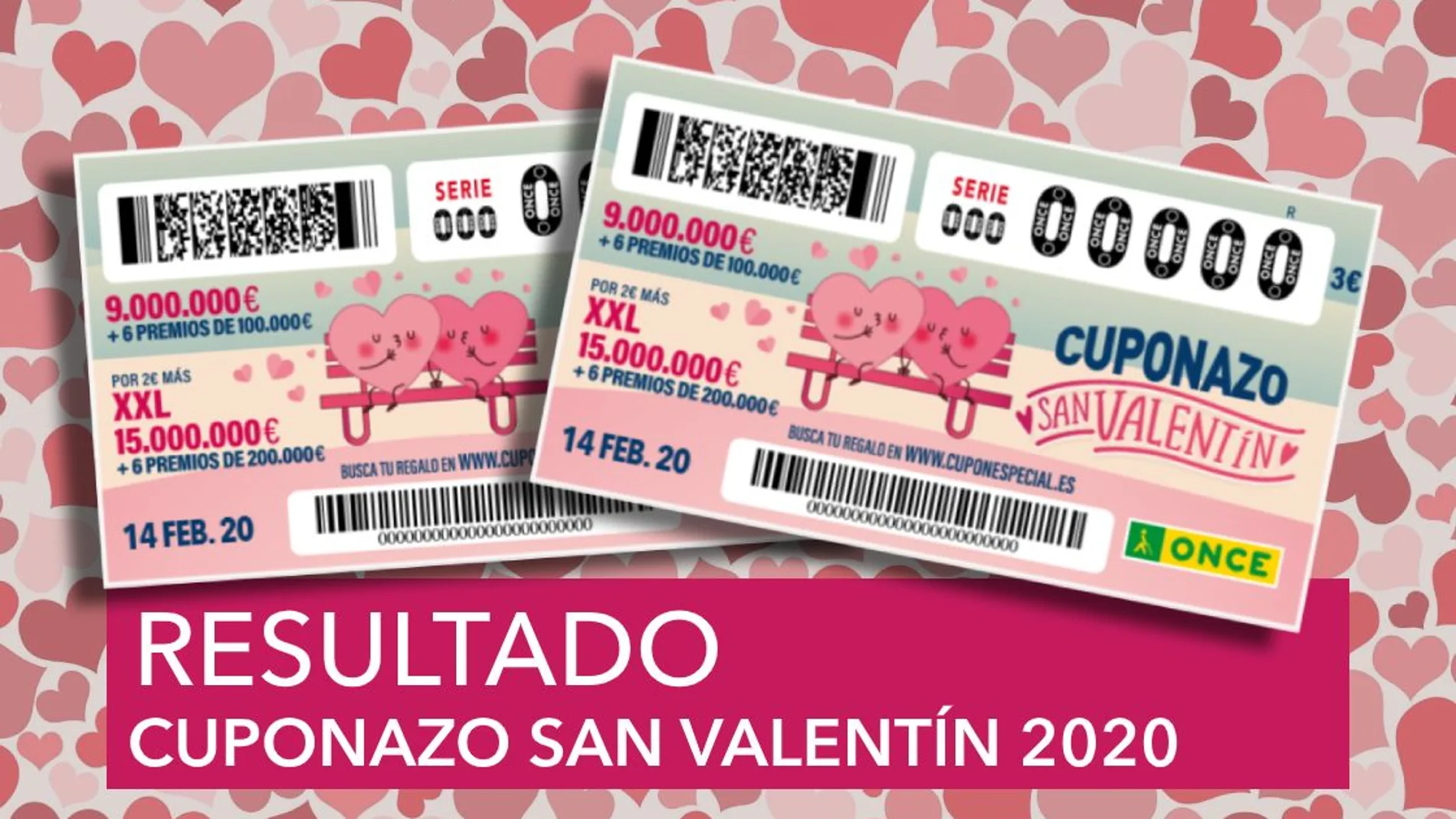 Cuponazo de San Valentín 2020: Resultado y comprobar número del sorteo del Cuponazo de San Valentín de la ONCE Cuponazo de San Valentín 2020: Resultado y comprobar número del sorteo del Cuponazo de San Valentín de la ONCE