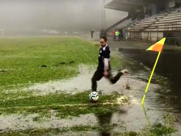 El partido entre el Palmeira y el Xuventu de Tercera División