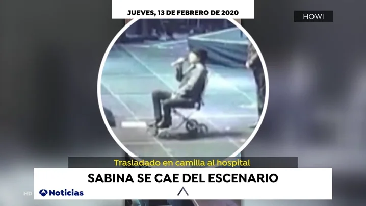 Joaqu&iacute;n Sabina sale en silla de ruedas a pedir perd&oacute;n tras el accidente en su &uacute;ltimo concierto