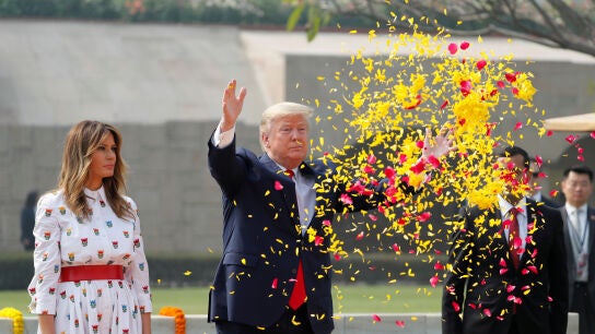 Donald Trunp y Melania Trump en India