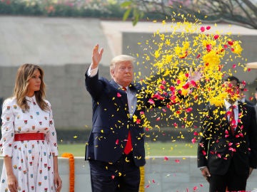 Donald Trunp y Melania Trump en India