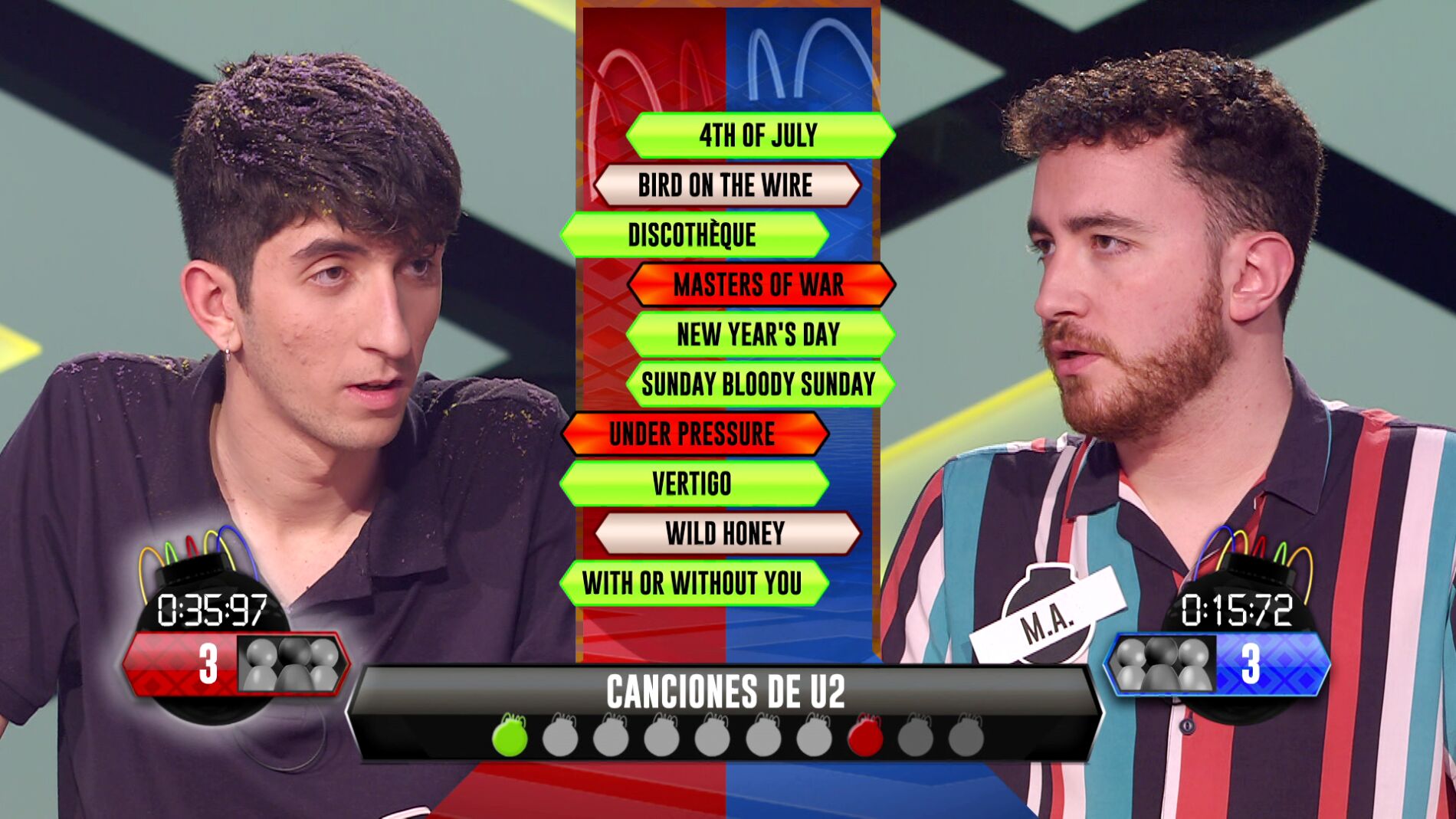 La impagable cara de 'vaya marr&oacute;n' de uno de los 'Ushebtis' en '&iexcl;Boom!'