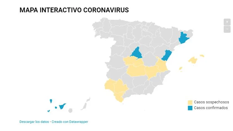 Mapa de coronavirus Mapa de coronavirus