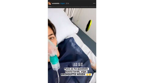 Ares Teixidó acabó ingresada por una bronquitis aguda 