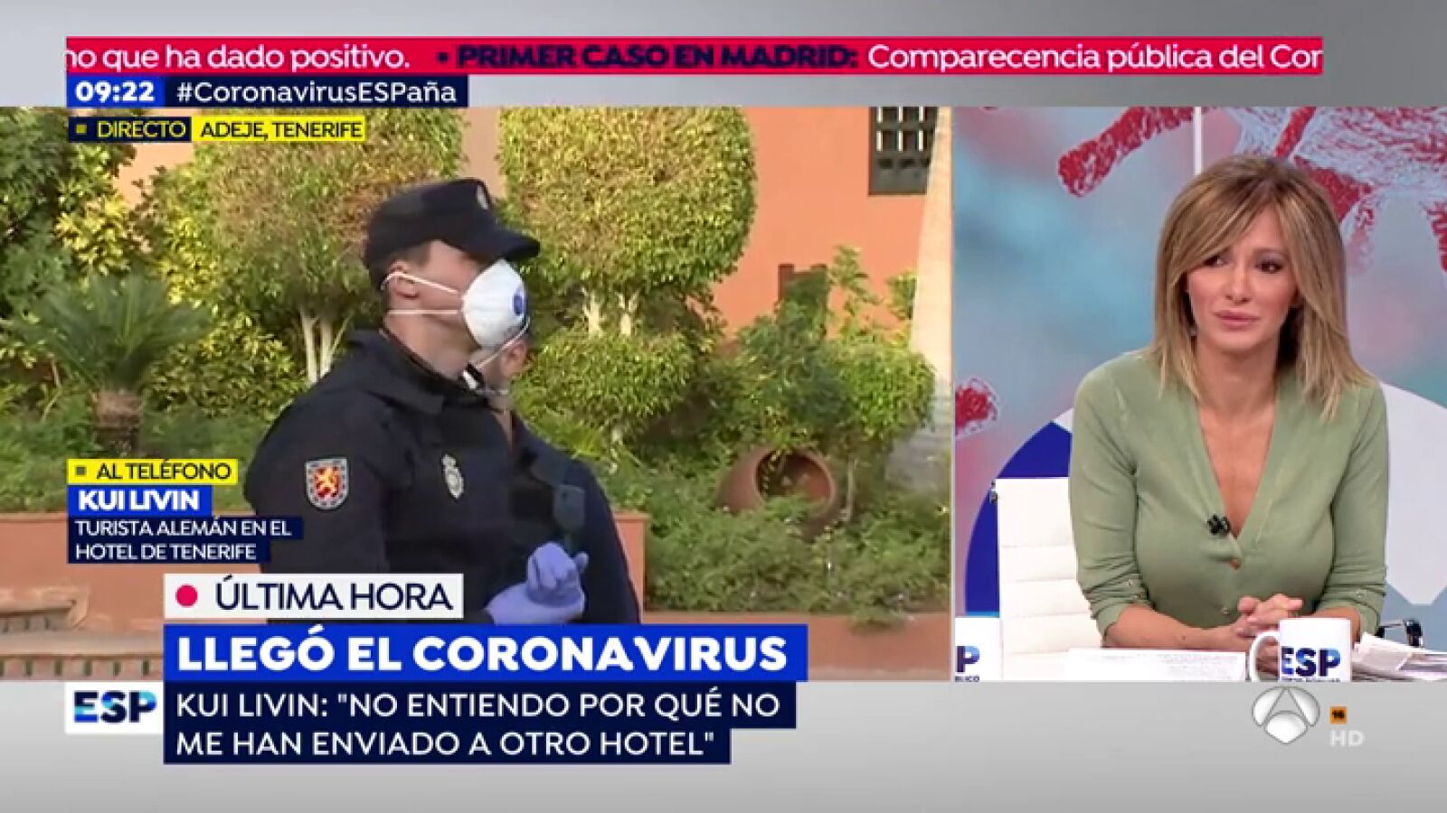 Un turista alemán del hotel de Tenerife en cuarentena por coronavirus: 