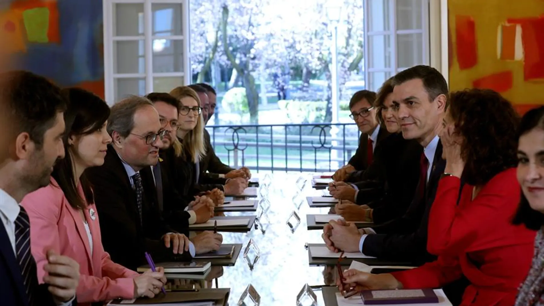 Sánchez y Torra en la primera reunión de la mesa de diálogo Sánchez y Torra en la primera reunión de la mesa de diálogo