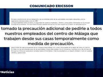 Ericsson envía a 200 empleados a casa por precaución ante el coronavirus