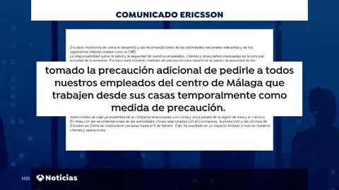 Ericsson envía a 200 empleados a casa por precaución ante el coronavirus Ericsson envía a 200 empleados a casa por precaución ante el coronavirus