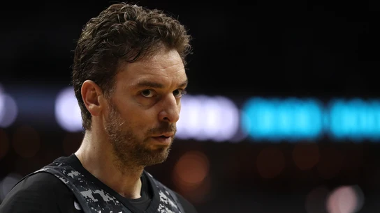 Pau Gasol durante un partido de los Spurs Pau Gasol durante un partido de los Spurs