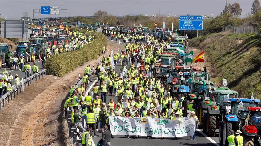 Miles de agricultores y ganaderos