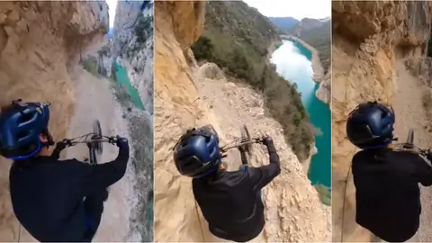 Kilian Bron y su vertiginoso descenso con su MTB Kilian Bron y su vertiginoso descenso con su MTB