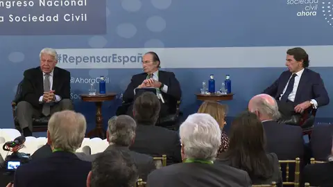 Para Felipe González "la fiesta se acabó en 2015" y Aznar denuncia que "han roto el pacto del 78" Para Felipe González "la fiesta se acabó en 2015" y Aznar denuncia que "han roto el pacto del 78"