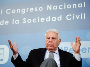 El expresidente, Felipe González , durante el Congreso "Repensar España: una aportación desde la Sociedad Civil" 