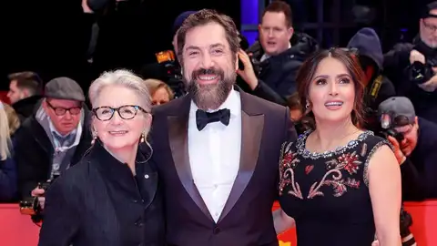 Javier Bardem, Sally Potter y Salma Hayek. Javier Bardem, Sally Potter y Salma Hayek.