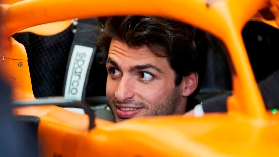 Carlos Sainz, en el monoplaza de McLaren