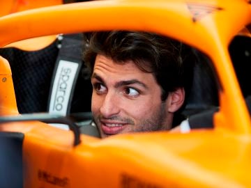 Carlos Sainz, en el monoplaza de McLaren