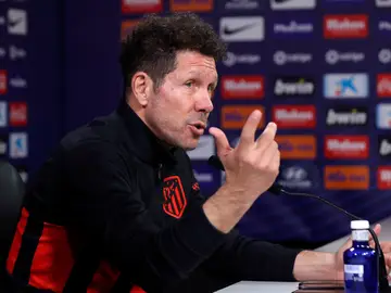 Simeone, en rueda de prensa Simeone, en rueda de prensa
