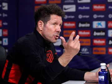 Simeone, en rueda de prensa Simeone, en rueda de prensa