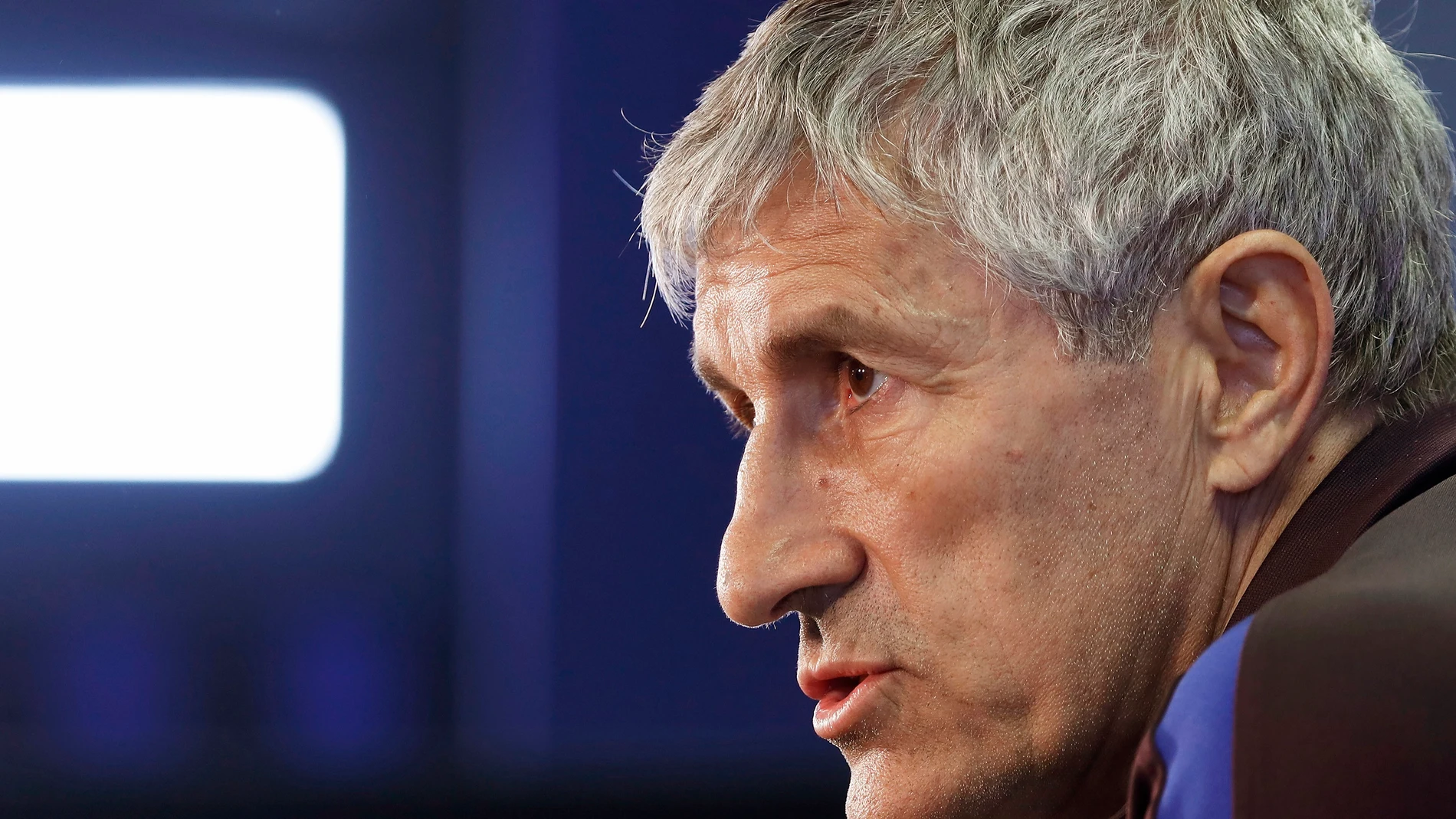 Quique Setién, en rueda de prensa Quique Setién, en rueda de prensa