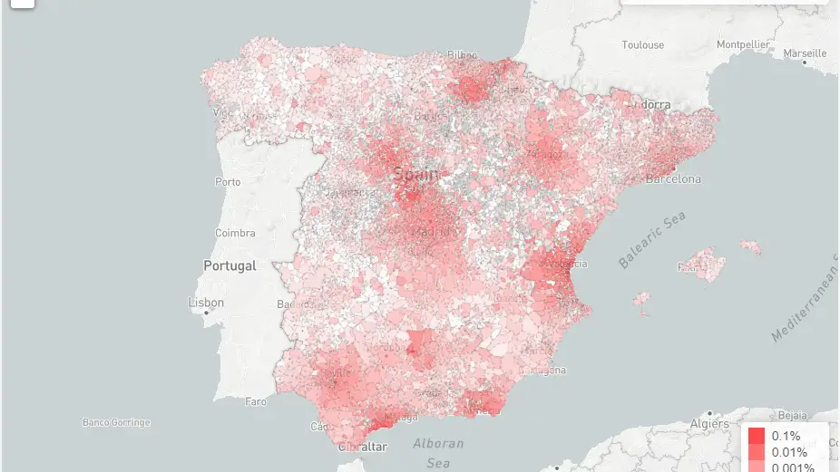 Mapa interactivo predicción coronavirus en España Mapa interactivo predicción coronavirus en España